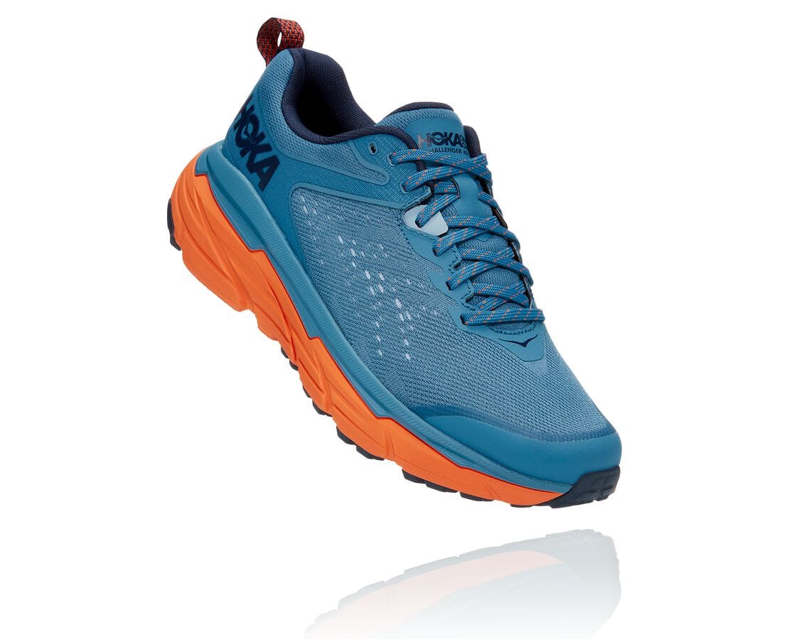 Hoka One One Challenger Atr 6 South Africa - Mens Trail Running Shoes - Blue / Orange,HPBMX-5918